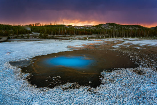 Moody landscape photography at Norris Geyser Basin in Yellowstone National Park, Wyoming by Jay Patel