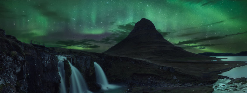 Night photography of Northern Lights by Clint Burkinshaw