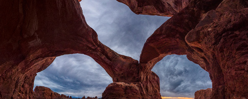 Double Arch and Storm Clouds