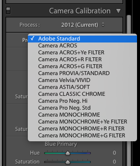 Lightroom Camera Calibration Profile