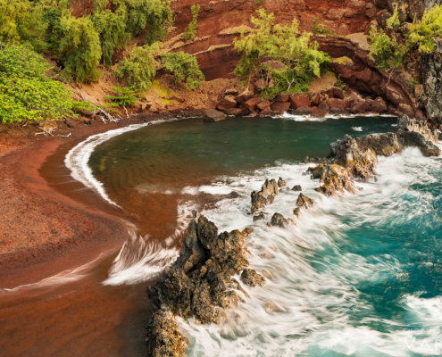 Landscape photography from Red Sand Beach, Maui by Varina Patel