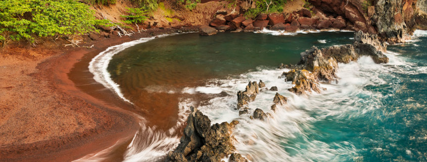 Landscape photography from Red Sand Beach, Maui by Varina Patel