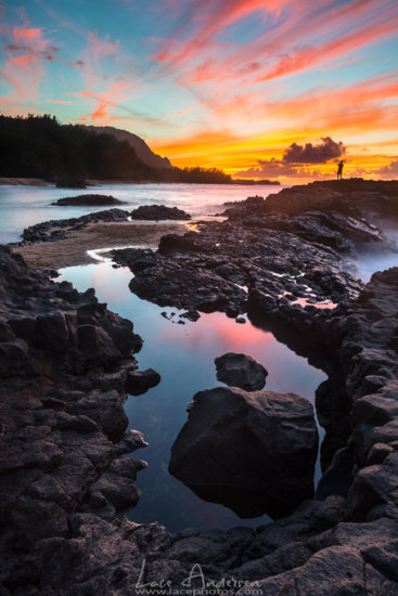 Beach photography at sunset from Kauai by Lace Andersen