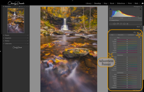 Fall Photography Post Processing Tips with HSL Slider Image by Chrissy Donadi