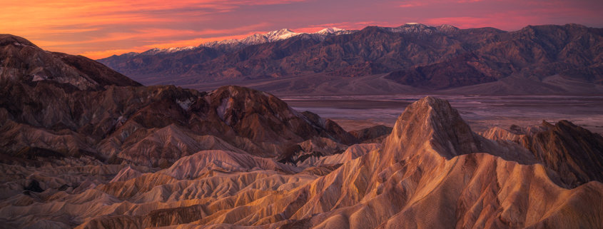 Landscape photography from Zabriskie Point Sunrise, Death Valley National Park, California by Peter Coskun