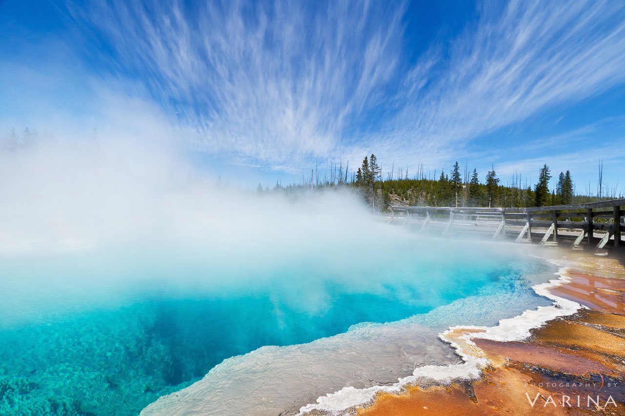 Landscape photography from West Thumb, Yellowstone National Park by Varina Patel