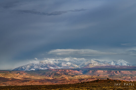 Original Crop of La Sal Mountains Overlook, Arches National Park, Utah by Jay Patel