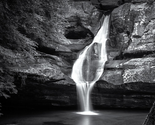 Black and White Nature Photography at Cedar Falls, Hocking Hills, Ohio by Craig McCord