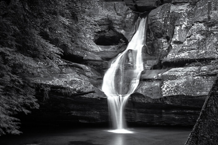 Black and White Nature Photography at Cedar Falls, Hocking Hills, Ohio by Craig McCord