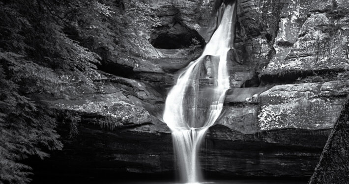 Black and White Nature Photography at Cedar Falls, Hocking Hills, Ohio by Craig McCord