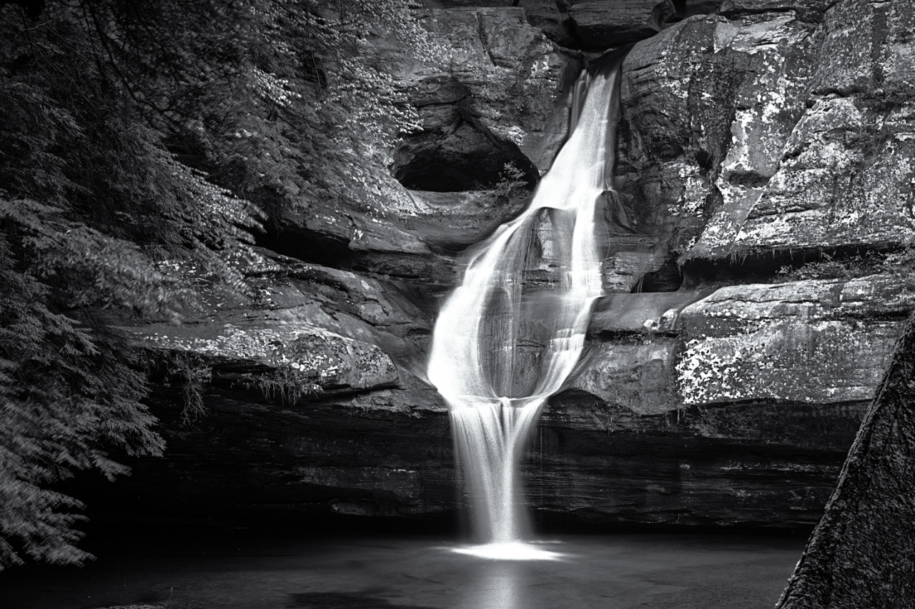 Black and White Nature Photography at Cedar Falls, Hocking Hills, Ohio by Craig McCord